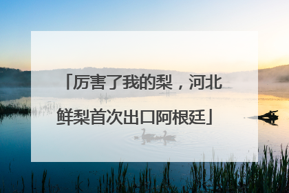厉害了我的梨，河北鲜梨首次出口阿根廷