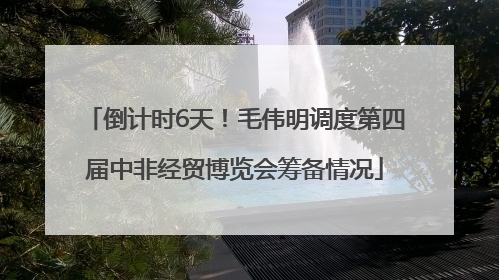 倒计时6天！毛伟明调度第四届中非经贸博览会筹备情况