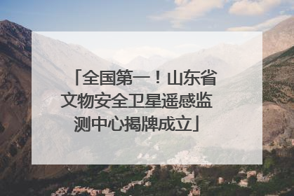 全国第一！山东省文物安全卫星遥感监测中心揭牌成立