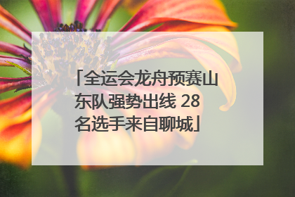 全运会龙舟预赛山东队强势出线 28名选手来自聊城