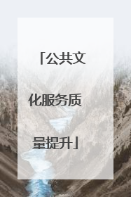 公共文化服务质量提升