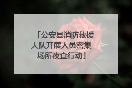 公安县消防救援大队开展人员密集场所夜查行动
