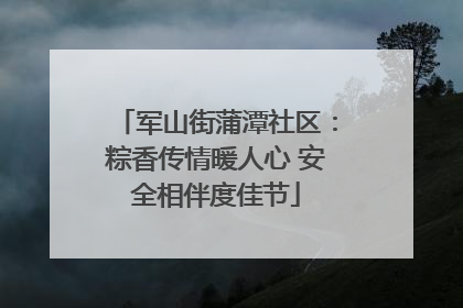 军山街蒲潭社区：粽香传情暖人心 安全相伴度佳节