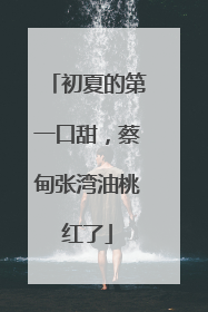 初夏的第一口甜，蔡甸张湾油桃红了