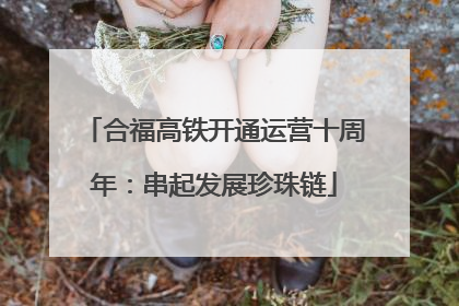 合福高铁开通运营十周年：串起发展珍珠链