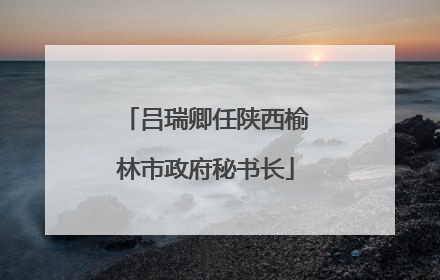 吕瑞卿任陕西榆林市政府秘书长