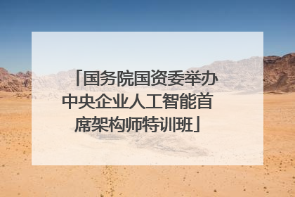 国务院国资委举办中央企业人工智能首席架构师特训班