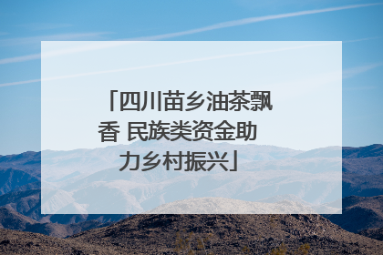 四川苗乡油茶飘香 民族类资金助力乡村振兴