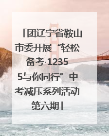团辽宁省鞍山市委开展“轻松备考·12355与你同行”中考减压系列活动第六期