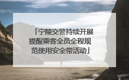 宁陵交警持续开展提醒乘客全员全程规范使用安全带活动