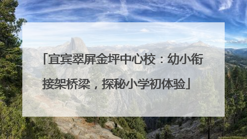 宜宾翠屏金坪中心校：幼小衔接架桥梁，探秘小学初体验