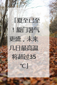 夏至已至！厦门暑气更盛，未来几日最高温将超过35℃