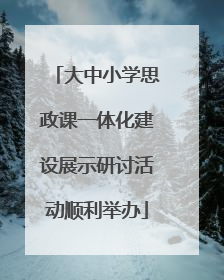大中小学思政课一体化建设展示研讨活动顺利举办