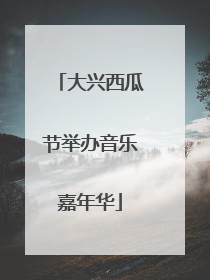 大兴西瓜节举办音乐嘉年华