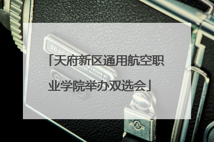 天府新区通用航空职业学院举办双选会