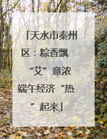 天水市秦州区：粽香飘 “艾”意浓 端午经济“热”起来