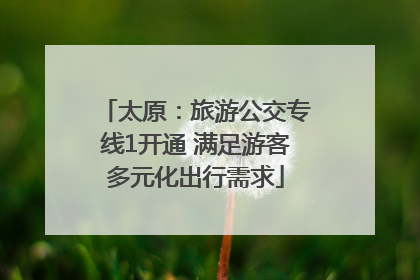 太原：旅游公交专线1开通 满足游客多元化出行需求