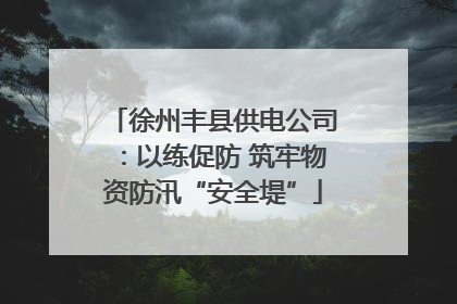 徐州丰县供电公司：以练促防 筑牢物资防汛“安全堤”