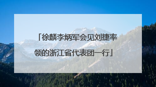 徐麟李炳军会见刘捷率领的浙江省代表团一行