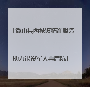 微山县两城镇精准服务助力退役军人再启航