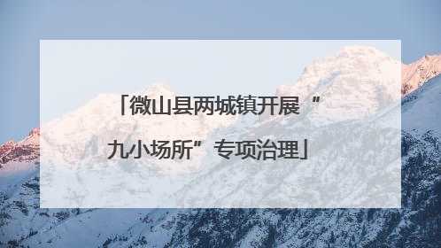 微山县两城镇开展“九小场所”专项治理