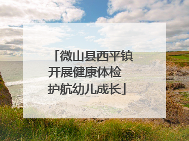 微山县西平镇开展健康体检 护航幼儿成长