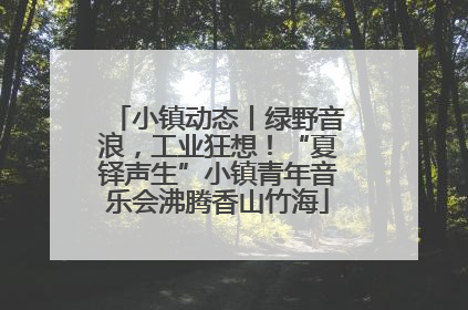 小镇动态丨绿野音浪，工业狂想！“夏铎声生”小镇青年音乐会沸腾香山竹海