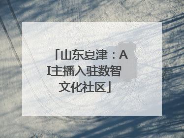 山东夏津：AI主播入驻数智文化社区