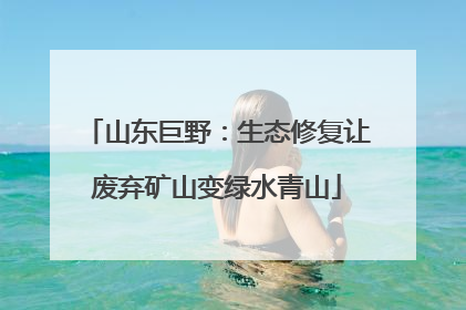 山东巨野：生态修复让废弃矿山变绿水青山
