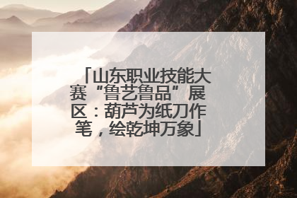 山东职业技能大赛“鲁艺鲁品”展区：葫芦为纸刀作笔，绘乾坤万象