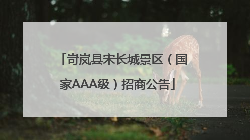 岢岚县宋长城景区（国家AAA级）招商公告