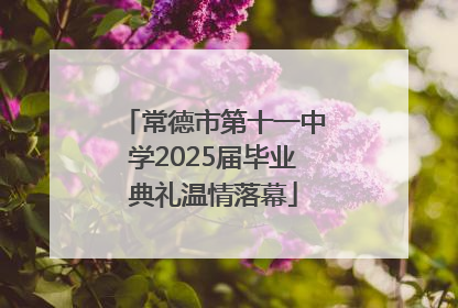 常德市第十一中学2025届毕业典礼温情落幕