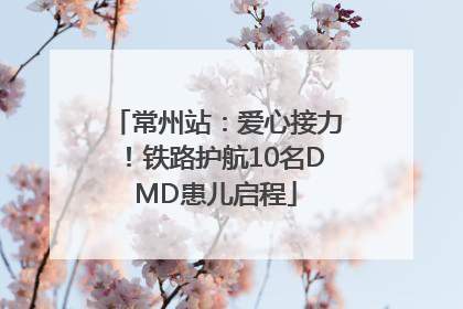 常州站：爱心接力！铁路护航10名DMD患儿启程