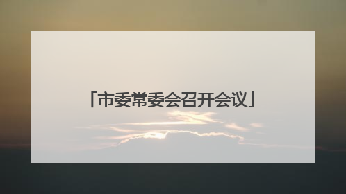 市委常委会召开会议