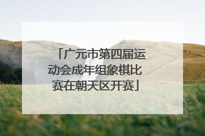 广元市第四届运动会成年组象棋比赛在朝天区开赛