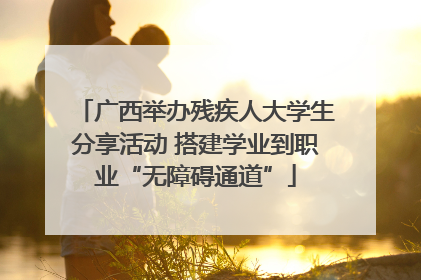 广西举办残疾人大学生分享活动 搭建学业到职业“无障碍通道”