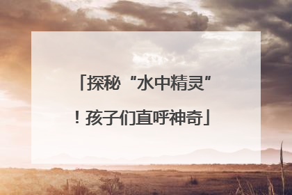 探秘“水中精灵”！孩子们直呼神奇