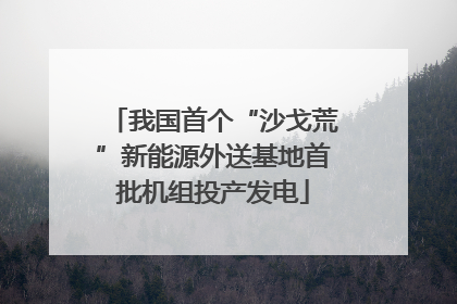 我国首个“沙戈荒”新能源外送基地首批机组投产发电
