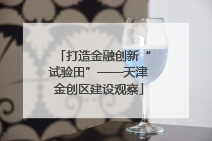 打造金融创新“试验田”——天津金创区建设观察