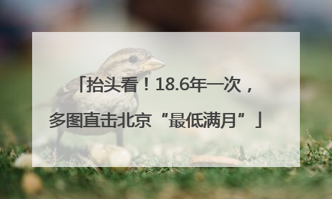 抬头看！18.6年一次，多图直击北京“最低满月”