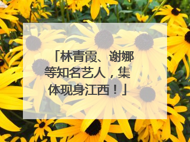 林青霞、谢娜等知名艺人，集体现身江西！