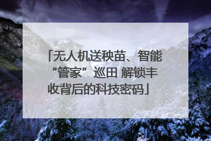 无人机送秧苗、智能“管家”巡田 解锁丰收背后的科技密码