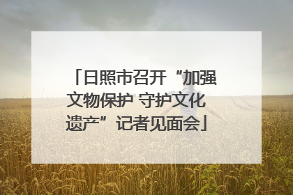 日照市召开“加强文物保护 守护文化遗产”记者见面会