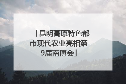 昆明高原特色都市现代农业亮相第9届南博会