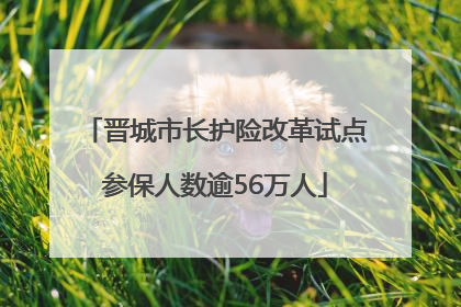 晋城市长护险改革试点参保人数逾56万人