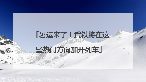暑运来了！武铁将在这些热门方向加开列车