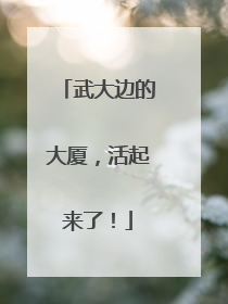 武大边的大厦，活起来了！