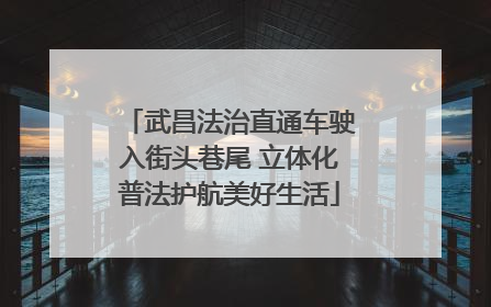 武昌法治直通车驶入街头巷尾 立体化普法护航美好生活