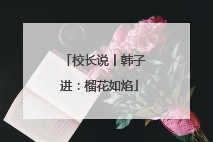 校长说丨韩子进：榴花如焰