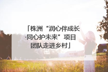 株洲“润心伴成长·同心护未来”项目团队走进乡村